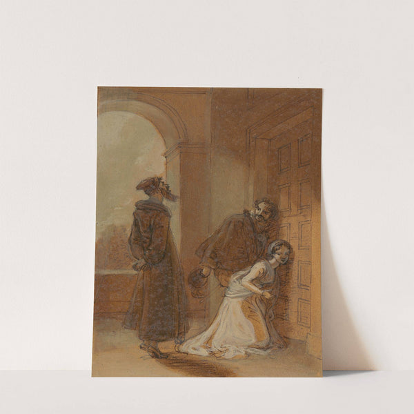 Feste, as Sir Topas, addressing Malvolio by Robert Smirke