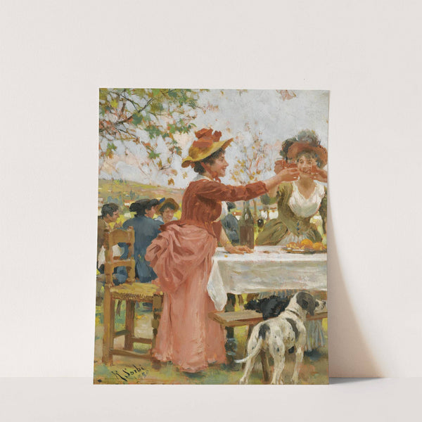 Festivities in the campagna by Raffaello Sorbi