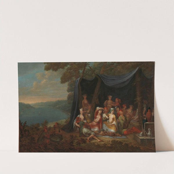 Fête champêtre with Turkish Courtiers under a Tent by Jean Baptiste Vanmour