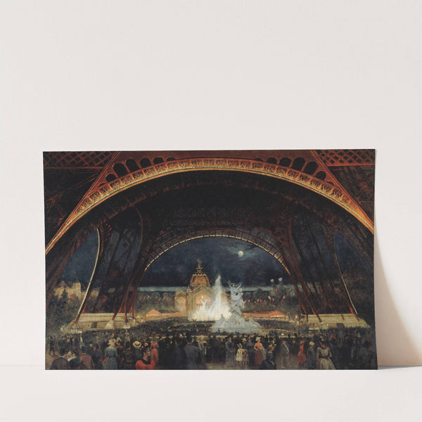 Fête de nuit à l'Exposition universelle de 1889, sous la tour Eiffel by George Roux