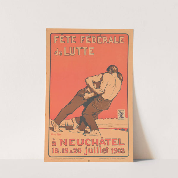 Fête Fédérale de Lutte – Neuchâtel (1908) by François Jaques