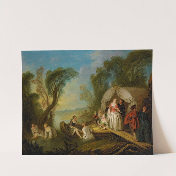 Fête Galante; La Barque De Plaisir by Jean-Baptiste Pater