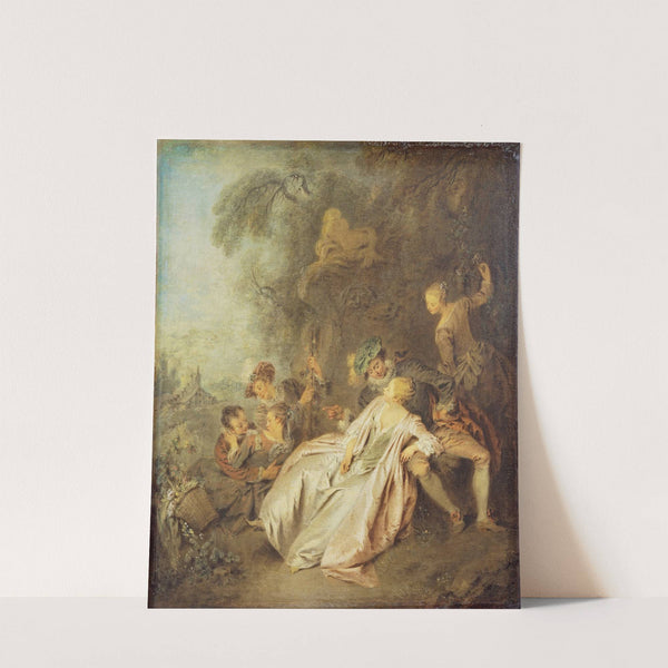 Fête galante with Six Figures near a Fountain by Jean-Baptiste Pater