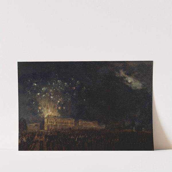 Feu d'artifice tiré à l'occasion de la naissance du Duc de Normandie by Pierre-Antoine Demachy