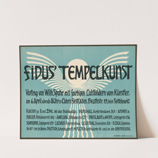 Fidus’ Tempelkunst Vortrag von Wilh. Spohr mit farbigen Lichtbildern vom Künstler (1903) by Hugo Höppener (Fidus)