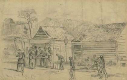 Field hospital (second corps) on the battlefield of Chancellorsville