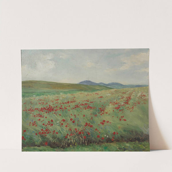 Field of poppies (circa 1900) by Henryk Weyssenhoff