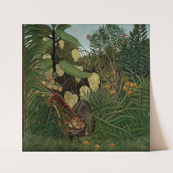 Fight between a Tiger and a Buffalo (1908) by Henri Rousseau