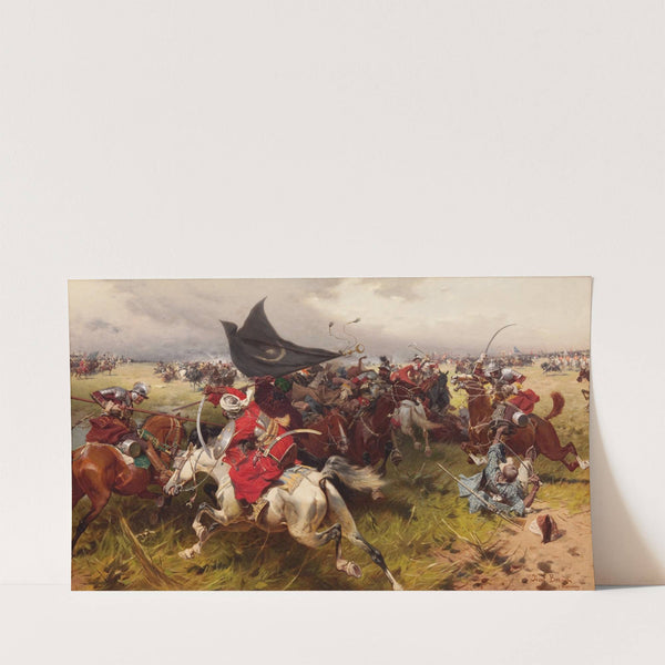 Fight for a Turkish Standard (1905) by Jozef Brandt