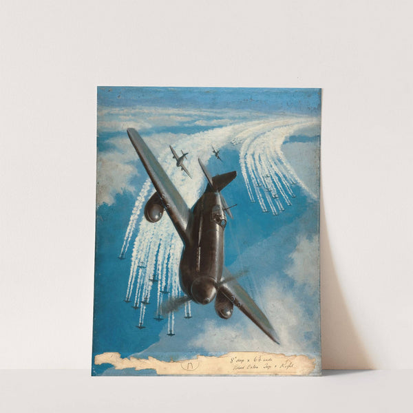 Fighter aircraft escort by Roy Nockolds