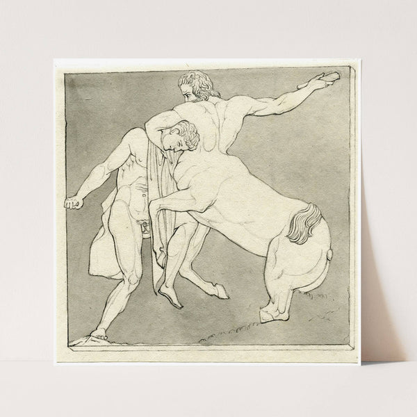 Fighting Centaur and Lapith, after a south metope of the Parthenon by David Humbert de Superville