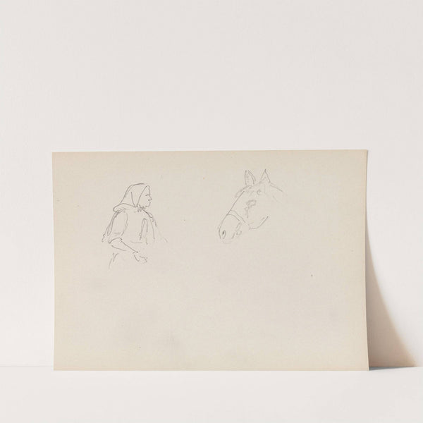 Figur- og hestestudie (1868) by Adolph Tidemand