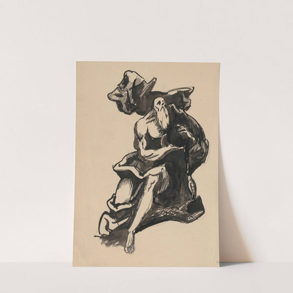 Figúra starca s rozoviatou drapériou by Ján Novák