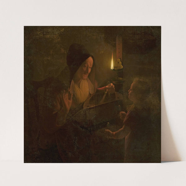 Figural scene by candlelight by Michiel Versteegh