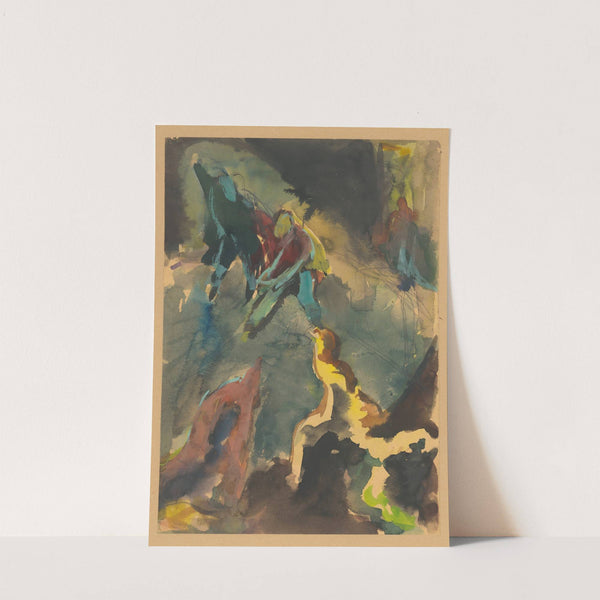 Figurálna kompozícia (zápas) by Ján Novák