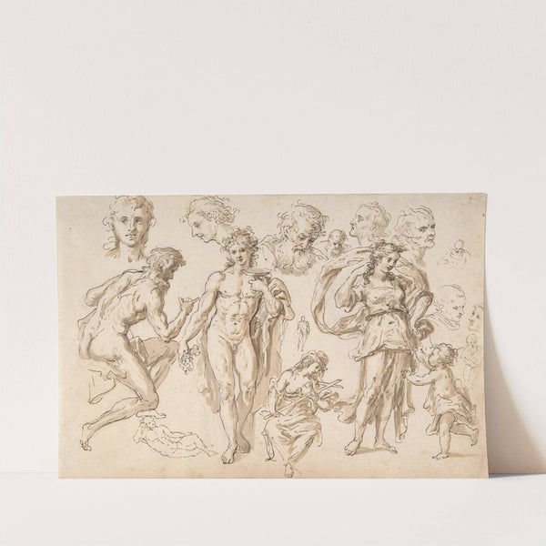 figure and head-studies (including Bacchus) (1745–1815) by Bartholomaeus Ignaz Weiss