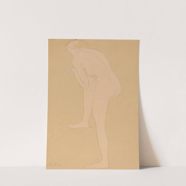 Figure Bending Forward with Right Knee Raised by Auguste Rodin