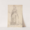 Figure Costume Study; French Lady of Quality in 1501 by Thomas Girtin