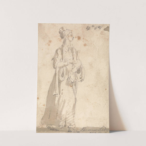 Figure Costume Study; Persian Lady in 1568 by Thomas Girtin