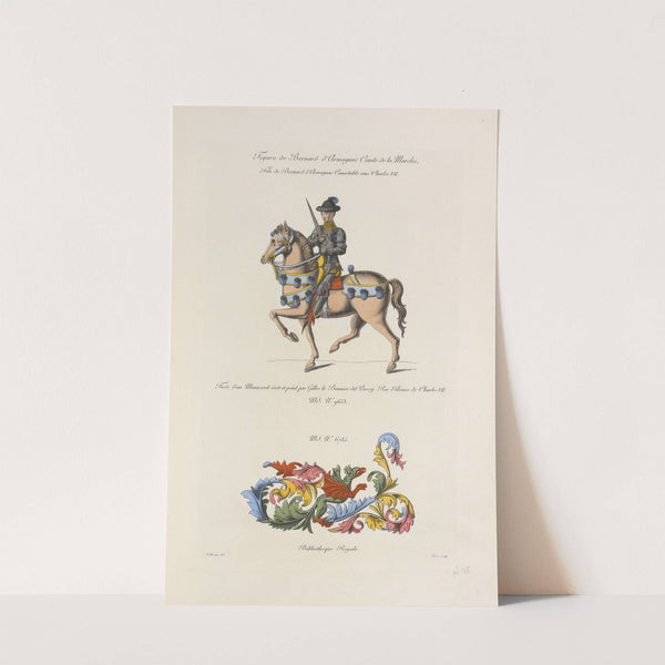 Figure de Bernard d'Armagnac comte de la marche, fils de Bernard d'Armagnac connétable sous Charles VII by Nicolas Xavier Willemin