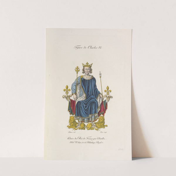 Figure de Charles VI. Histoire des rois de France par Dutillet. MS; no. 8410, de la bibliothèque royale. by Nicolas Xavier Willemin