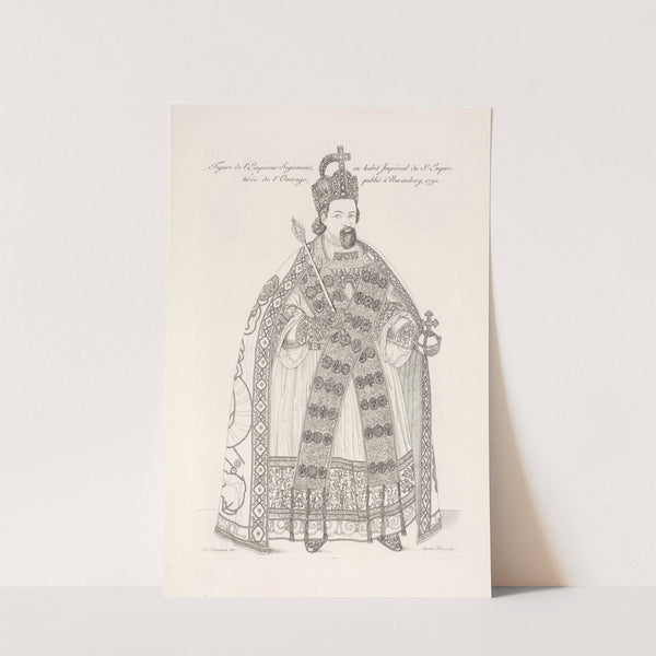 Figure de l'empereur Sigismond, en habit impérial du St. Empire. Tirée de l'ouvrage, publié à Nuremberg, 1790. by Nicolas Xavier Willemin