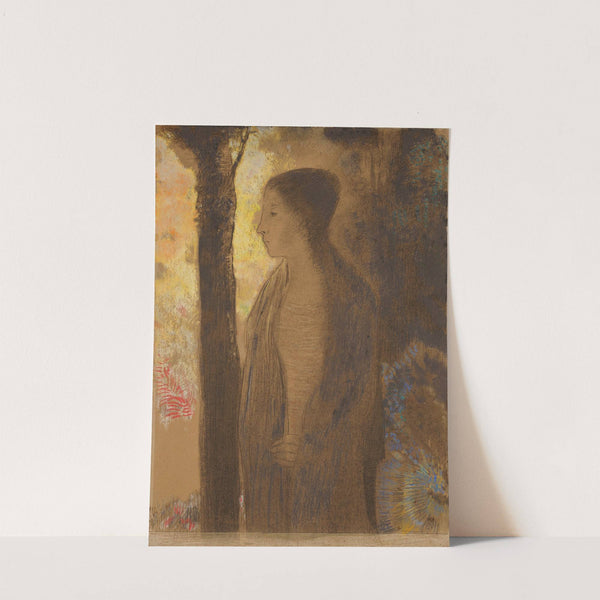 Figure devant un arbre by Odilon Redon