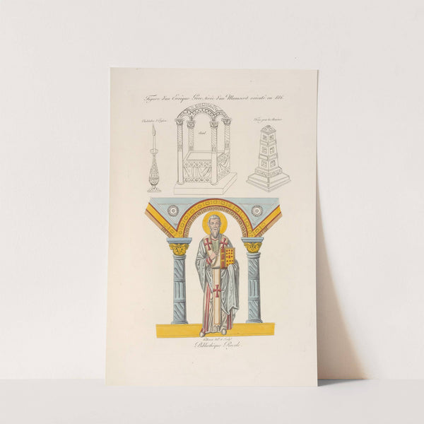 Figure d'un evêque grec, tirée d'un manuscrit exécuté en 886. by Nicolas Xavier Willemin
