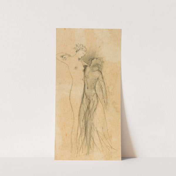 Figure féminine soutenant le corps d’un homme by Ary Ernest Renan