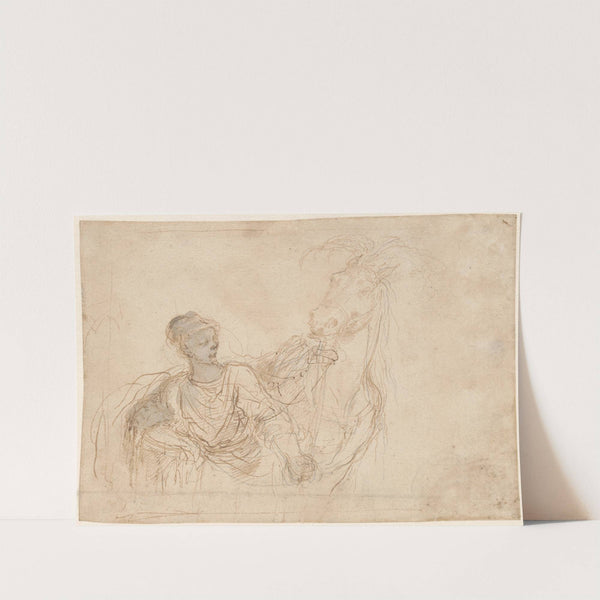 Figure Leading a Horse by Stefano Della Bella