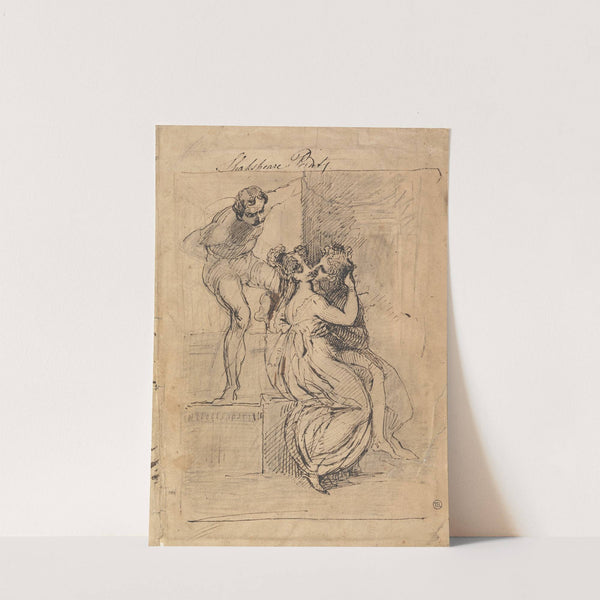 Figure Leaning over Stairs (1789) by Henry Fuseli