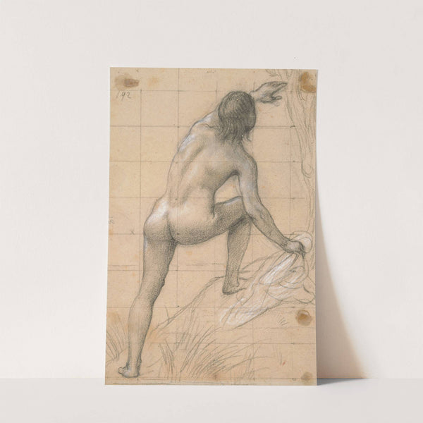 Figure nue de dos, bras gauche tendu vers le haut (1887-1892) by Pierre Puvis de Chavannes