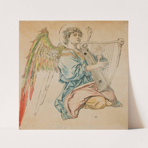 Figure of an Angel Playing the Lute (1888-1891) by Jan Matejko