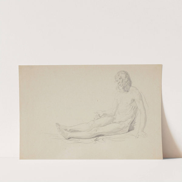 Figure of Sitting Man, Sketch for the Painting Titled Casimir the Great and the Jews (1874) by Wojciech Gerson