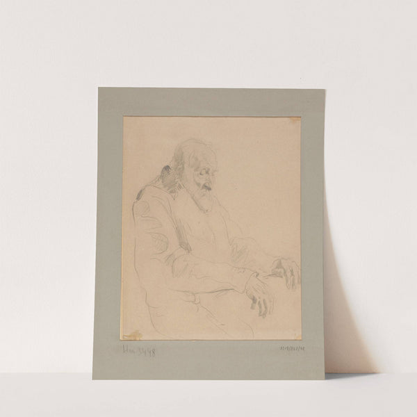Figure of Sitting Old Man, Sketch for the Painting ‘The Princess’s Dowry’ (1894) by Wojciech Gerson