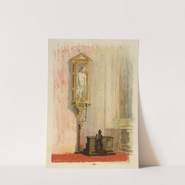 Figure Praying before Shrine of Christ (1925) by Esther Blaikie MacKinnon