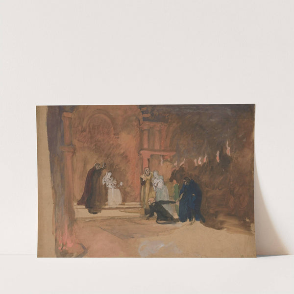 Figure scene. Hamlet (1984) by Edwin Austin Abbey