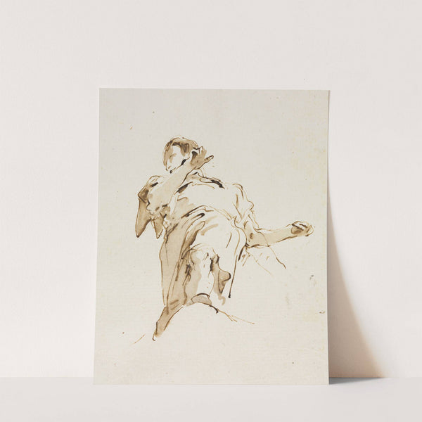 Figure Seen from Below (c. 1740s) by Giovanni Battista Tiepolo