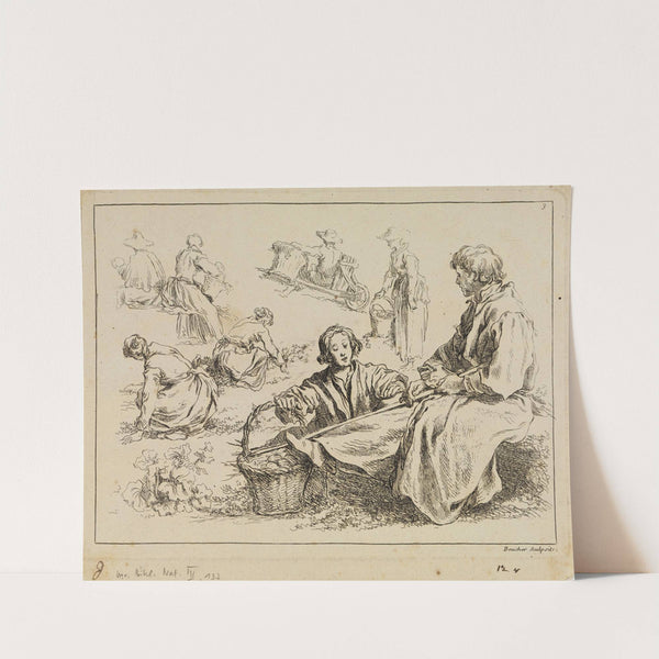 Figure studies (1735) by François Boucher