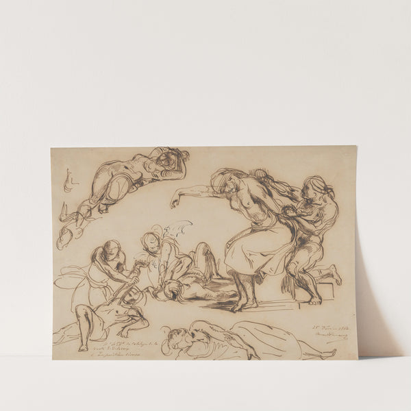 Figure Studies for the Salon du Roi, Palais Bourbon (1833–35) by Eugène Delacroix