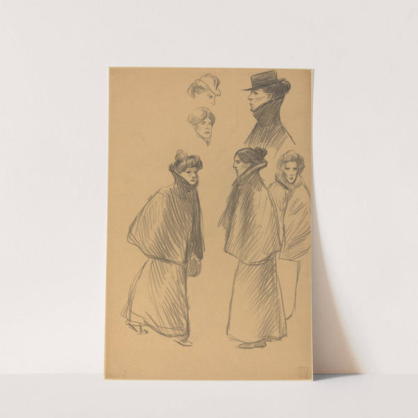 Figure Studies (recto) by Théophile Alexandre Steinlen