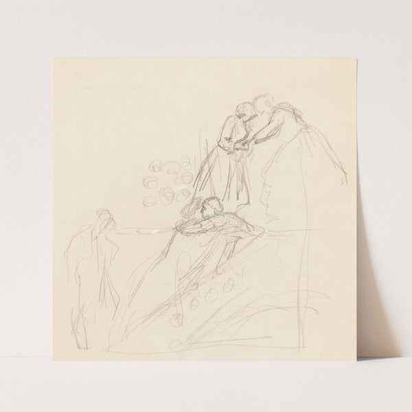 Figure Studies (verso) by Valentine Cameron Prinsep