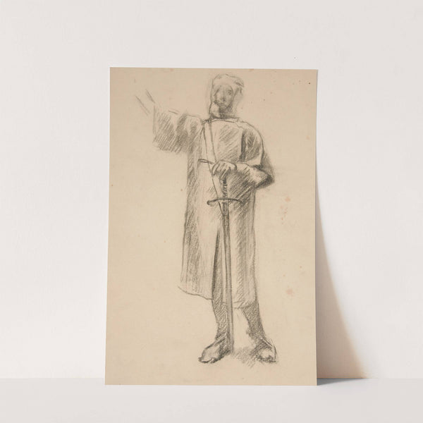 Figure study for ‘Crusaders Sighting Jerusalem’ (1990) by Edwin Austin Abbey