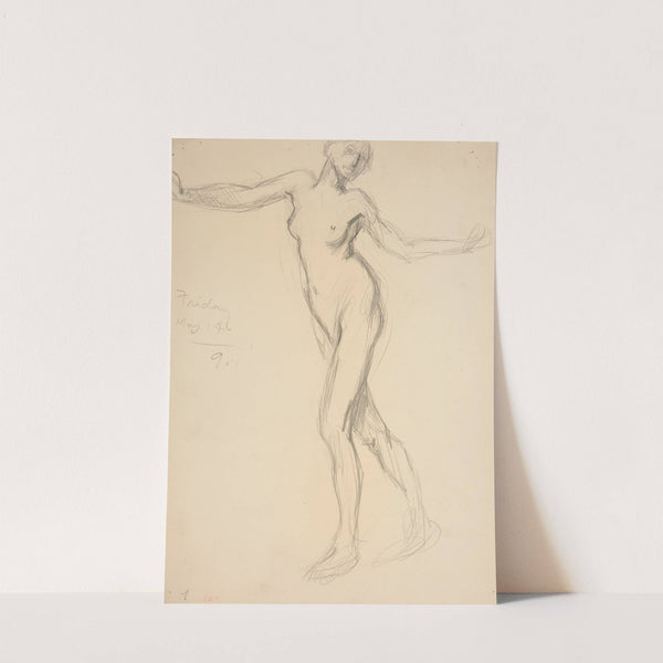 Figure study for ‘The Hours’- (5 am); sketch for mural for the state capitol building in Harrisburg, Pennsylvania, 1902-1911 (1985) by Edwin Austin Abbey