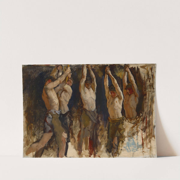 Figure Study, for The Spirit of Vulcan, Genius of the Workers in Iron and Steel, Rotunda, Pennsylvania State Capitol, Harrisburg (ca. 1902–1908) by Edwin Austin Abbey