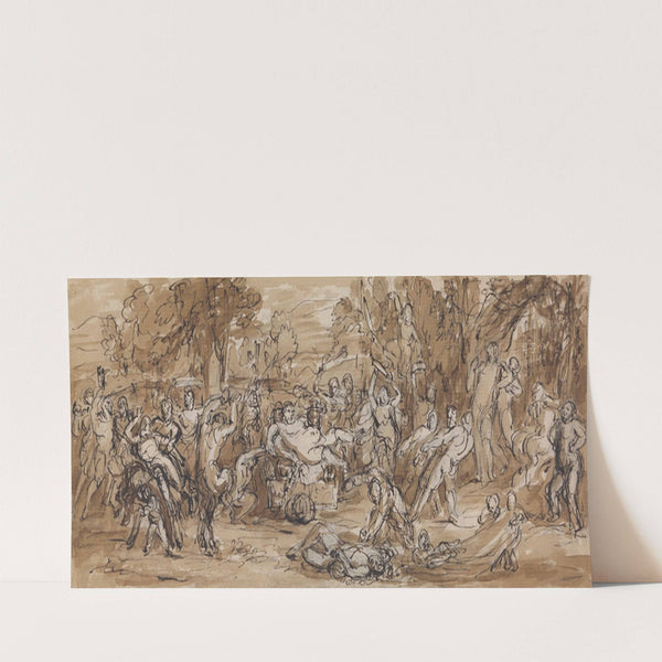 Figure Study of a Bacchanalia Celebration in a Wooded Landscape by Robert Smirke