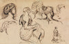 Figure Study of Women and Their Hairstyles