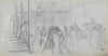 Figure Study, Stairway, Horse (1860s)