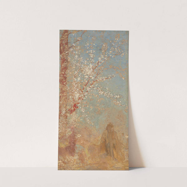 Figure under a blossoming tree by Odilon Redon