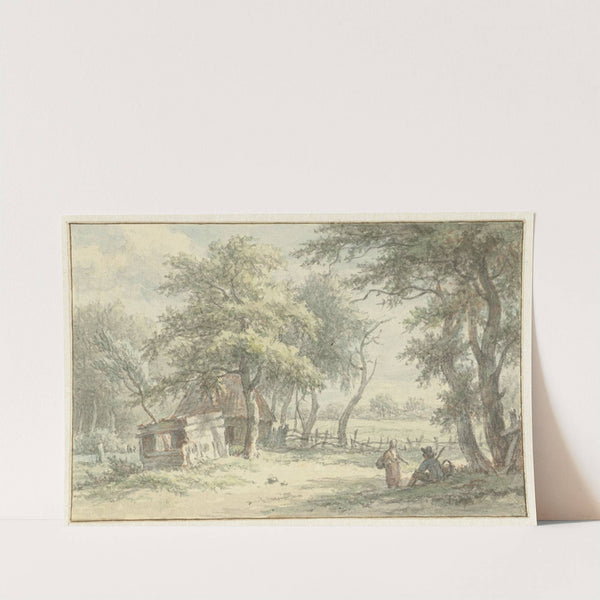 Figuren bij hutje in het Naarder Houd by Egbert van Drielst